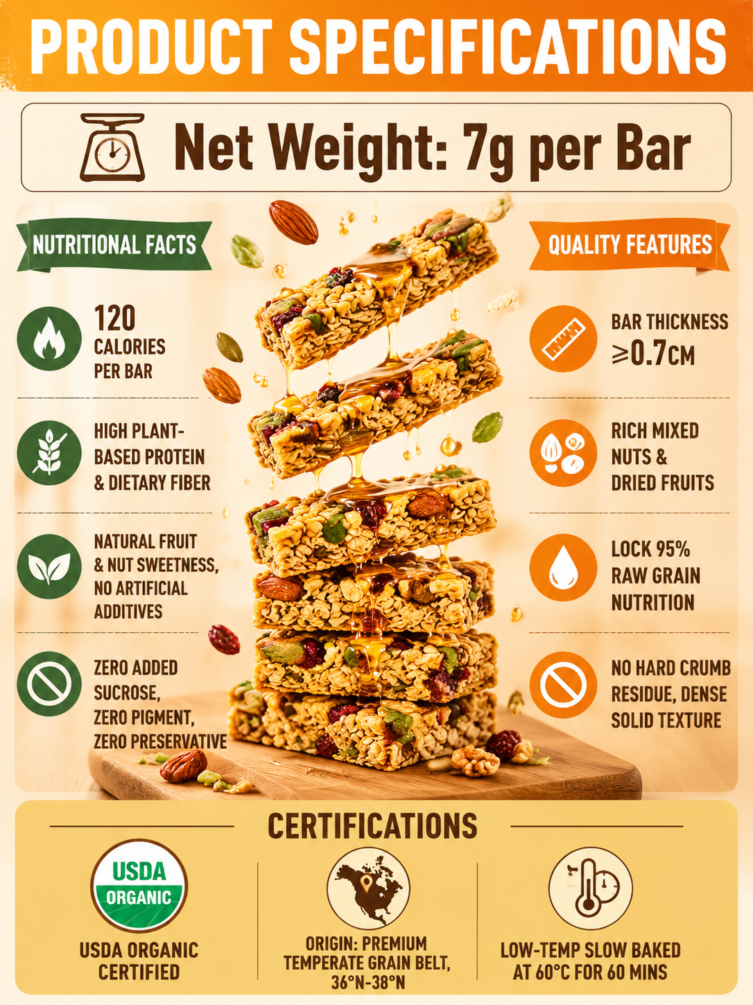🥚Oat Protein Granola Bars Low Calorie Snack