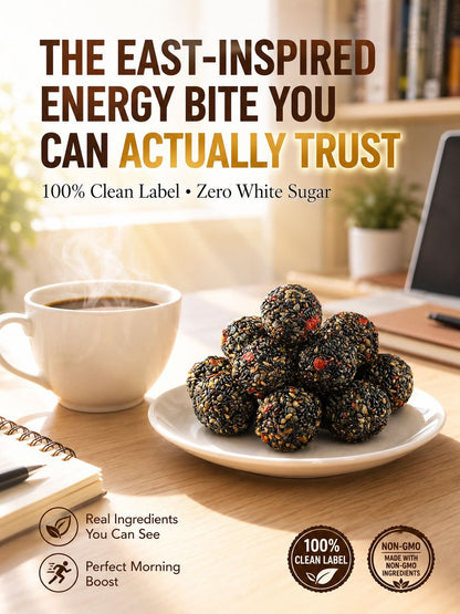 Black Sesame Walnut Date Bites-Ying