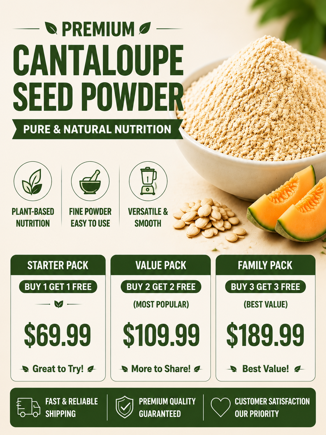 🍈 Premium Seed Powder Blend | Smooth Taste, Easy Nutrition-Ying