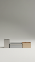 Modular Storage Tray In Brushed Metal