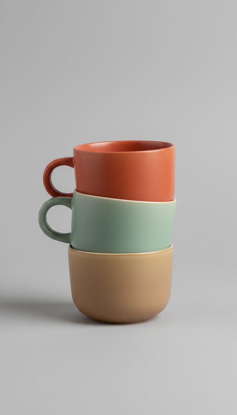 Ceramic Mug With Sculpted Handle